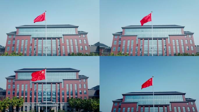 【5K60P】政府门前飘扬的红旗