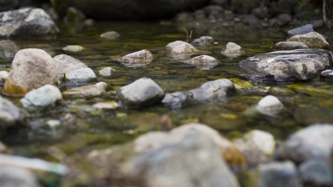 工装鞋踩在水面上 穿鞋涉水 户外涉水