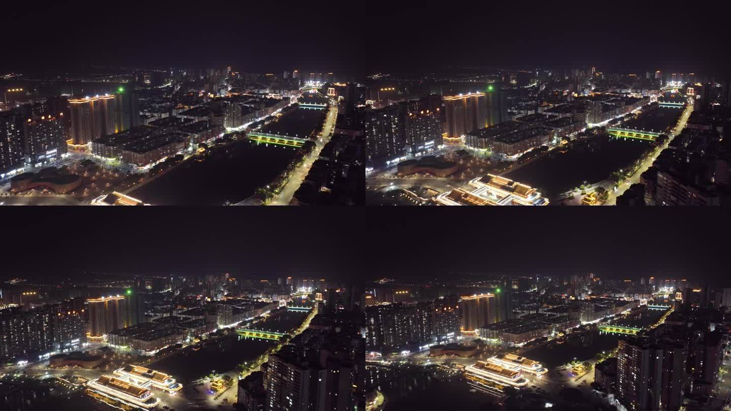 南雄城市夜景航拍