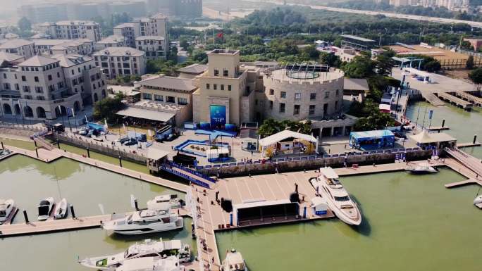 广州南沙游艇会码头高清素材宣传片镜头