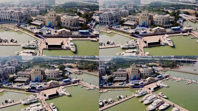 广州南沙游艇会码头高清素材宣传片镜头