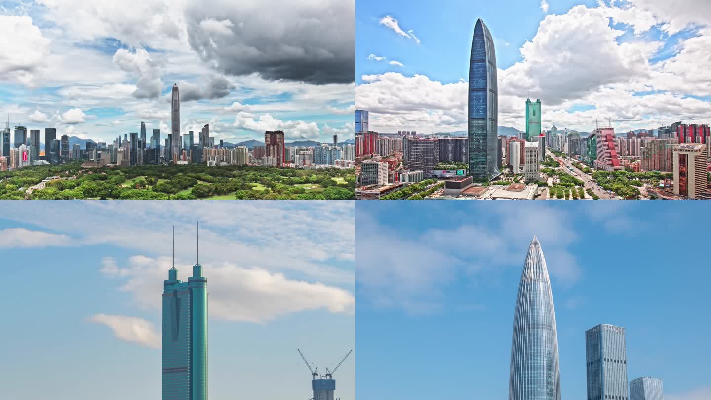高品质深圳城市风光地标建筑航拍延时集合