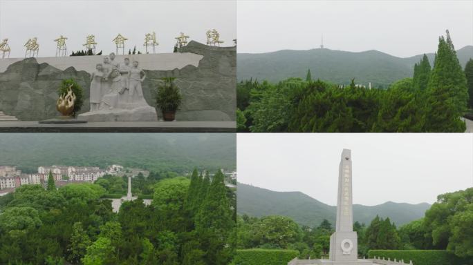 无锡革命烈士陵园纪念碑航拍C028