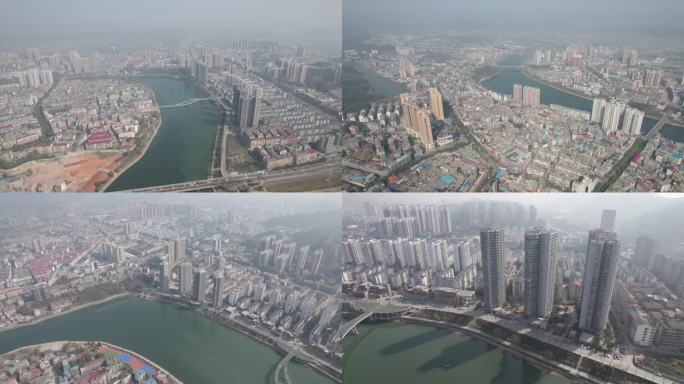 湖北咸宁赤壁市城市4K航拍
