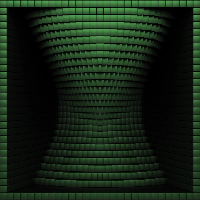 【裸眼3D】墨绿立体艺术盒子奢华空间矩阵