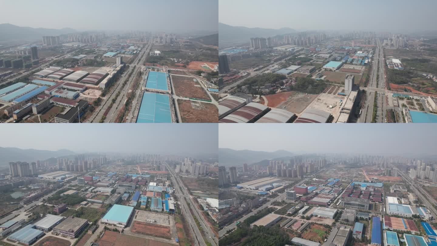 湖北咸宁赤壁新城区工业园区4K航拍