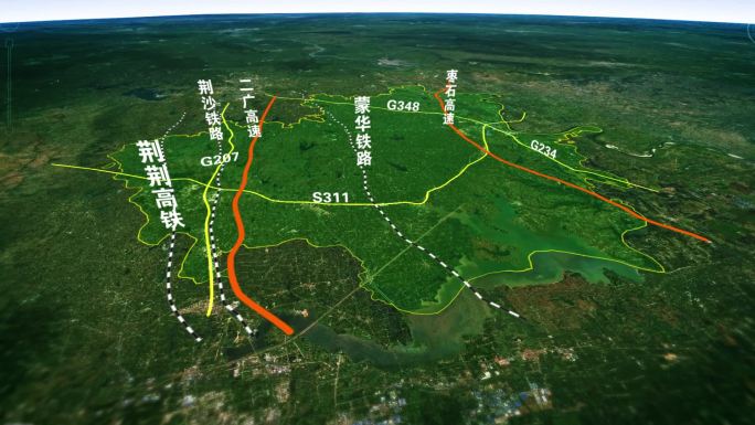 沙洋县铁路 公路 水路 交通网络地图