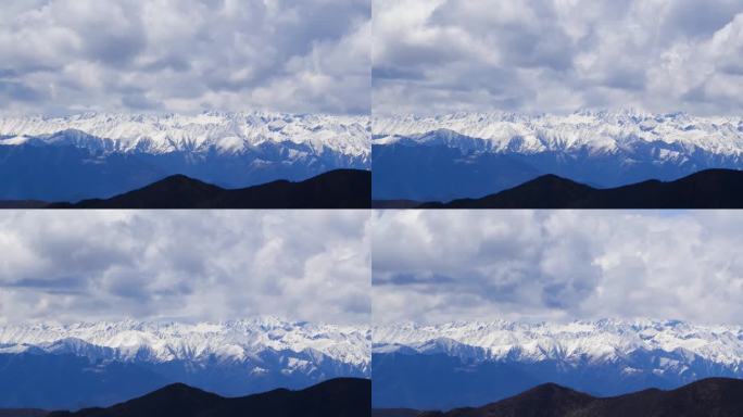 飘动山间起雾 高原山顶特色 林芝山顶特色