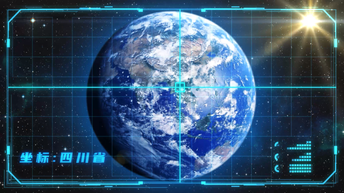 大气科技智慧地球穿梭定位坐标模板
