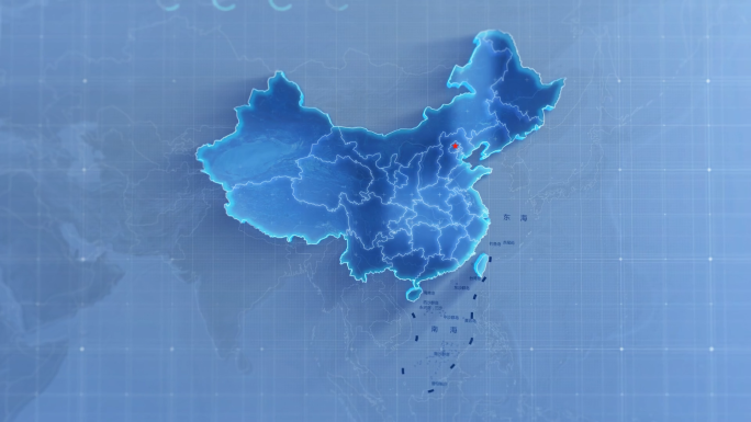 北京辐射全国地区地图特效