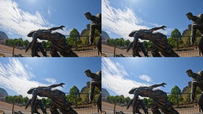 美国飞虎队桂林遗址公园延时摄影