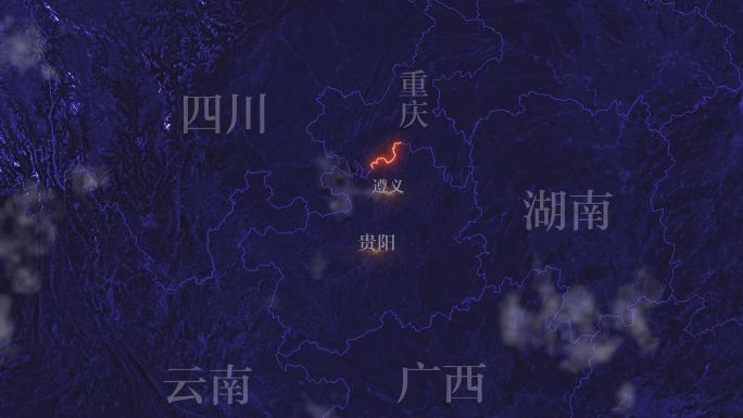 贵州省地形地图AE模板