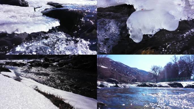 天山雪水 冰雪融化