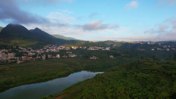 4k贵州毕节七星关河夹岩水库航拍