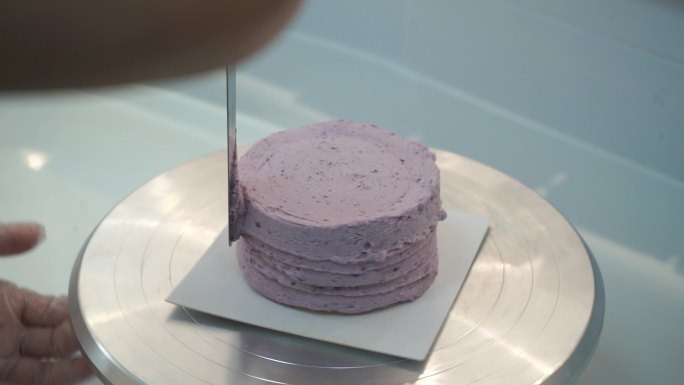 4k实拍蛋糕制作过程 蛋糕裱花 糕点甜点