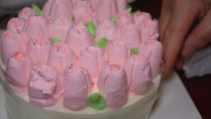 镜头合集切蛋糕过生日蛋糕国寿奶油蛋糕甜1
