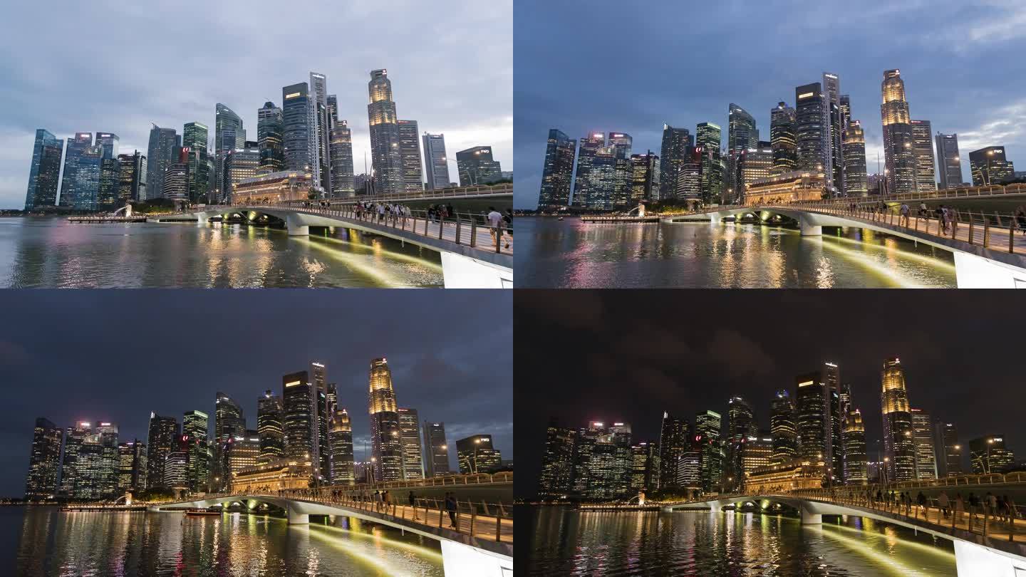 新加坡金融区日转夜 Singapore