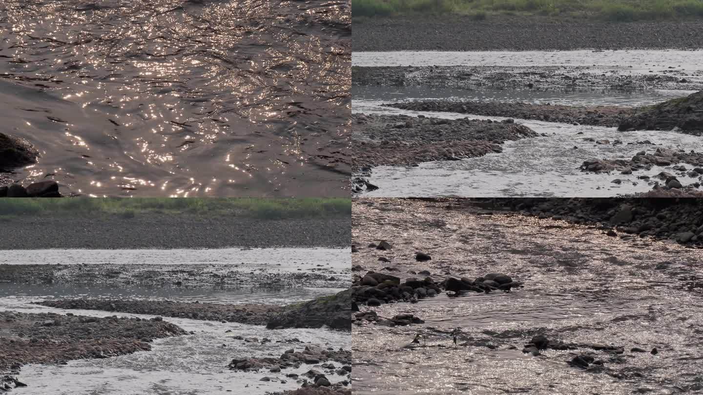 河水流动唯美空镜头视频素材
