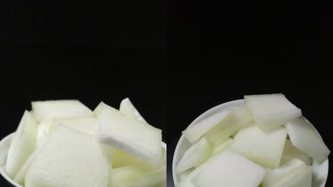 【镜头合集】切片的冬瓜配菜竖版实拍（2）