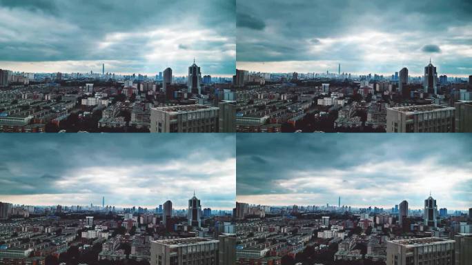 城市云层延时空镜