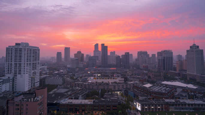 宁波天一广场日出延时