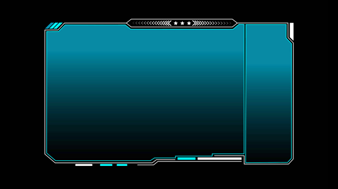 多款4k科技框字幕框视频框【带通道】-1