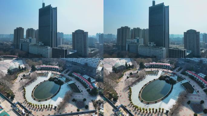 郑州国家电网大楼和绿城广场航拍
