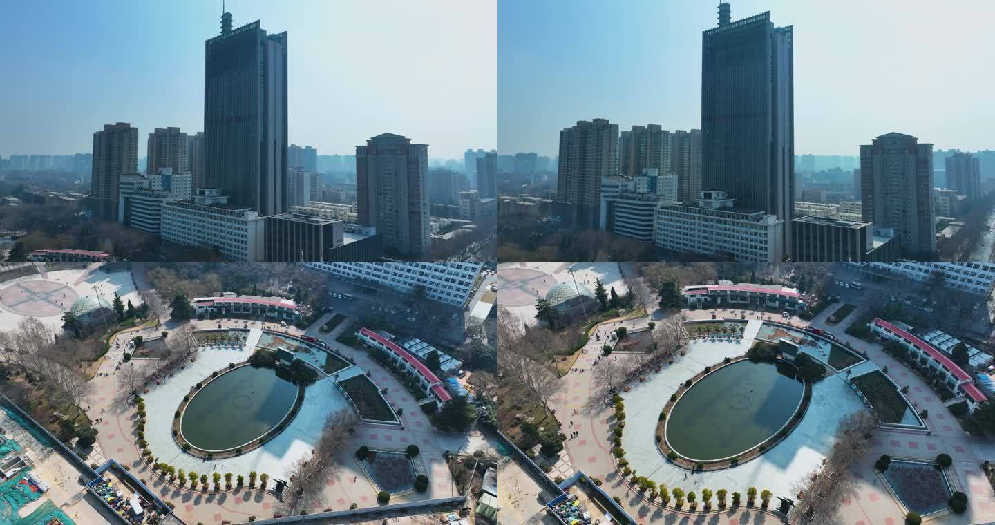 郑州国家电网大楼和绿城广场航拍