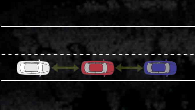 城市交通 十字路口道路堵车 动画