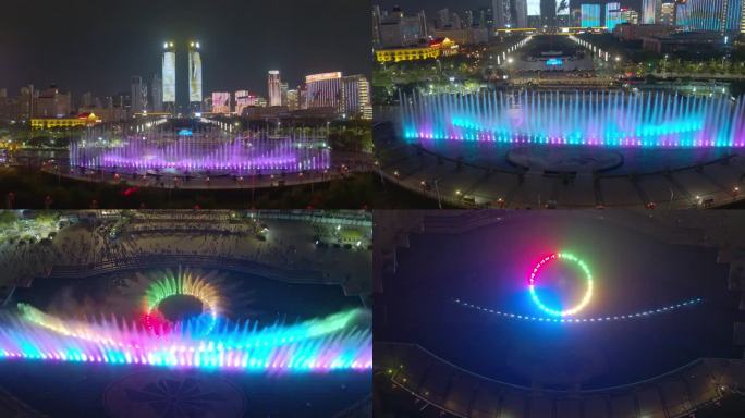 南昌-红谷滩双子塔秋水广场喷泉