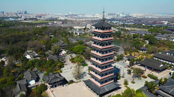 扬州大明寺景区风光航拍【4K60】