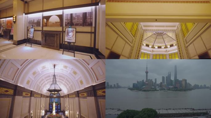 繁花同款上海和平饭店大堂和平阁走廊装饰