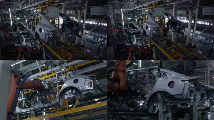 新能源汽车总装车间主车身车架生产流水线