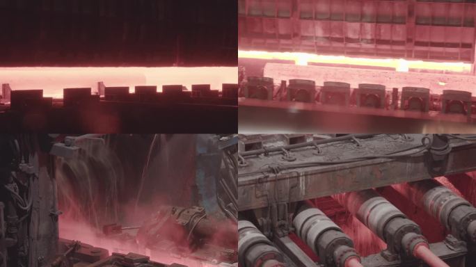 钢铁厂炼钢厂素材钢管出炉冷却