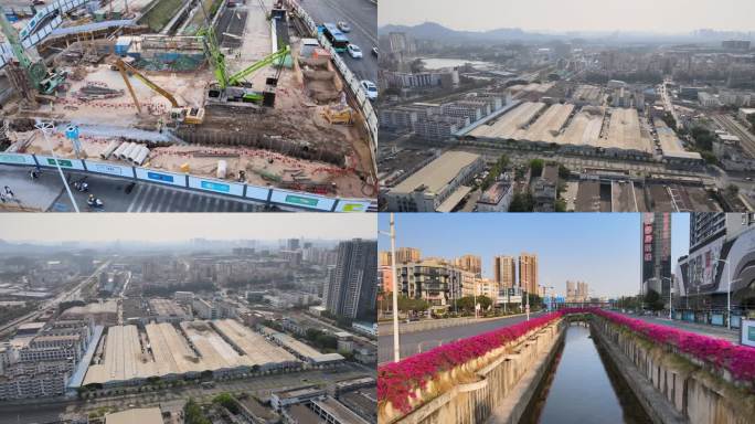 城市建设航拍素材