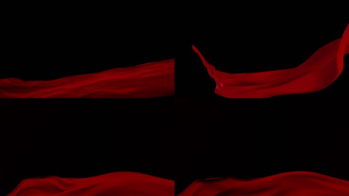 3条 PNG序列 红绸缎