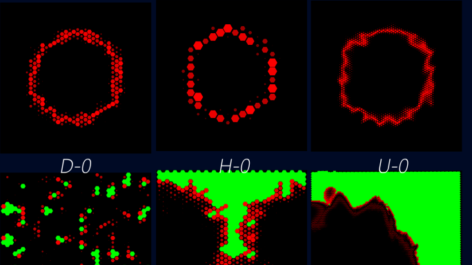 33组4K 六边形增长扩散遮罩科技转场