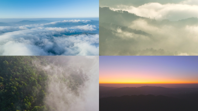 云雾缭绕的山脉