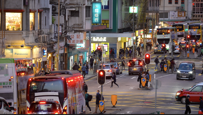 航拍香港 商业街区 交通人文