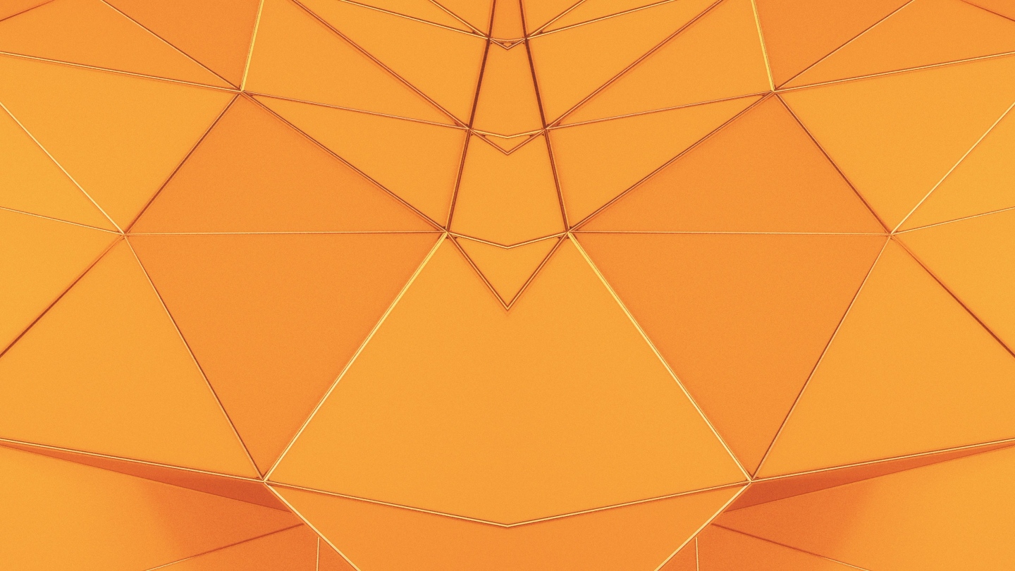 【4K时尚背景】明黄金边视觉几何立体图形