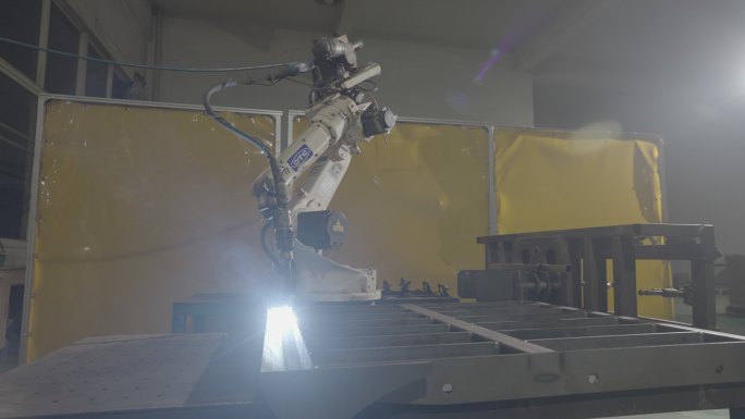 机器人自动化焊接实拍超清