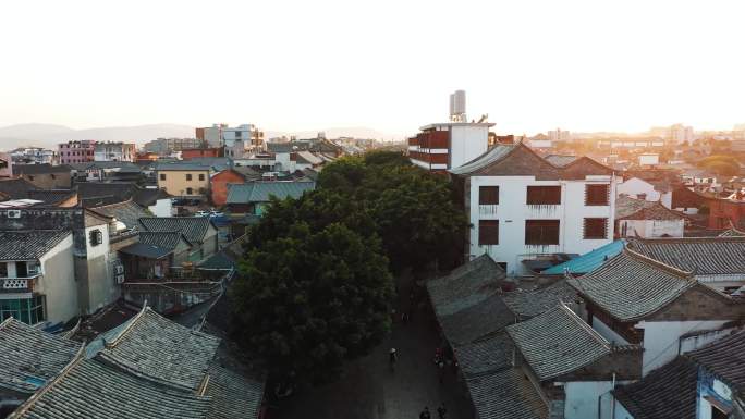 红河建水古城航拍