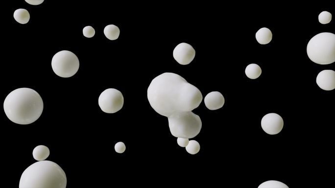 奶滴融合汇聚营养分子视频素材