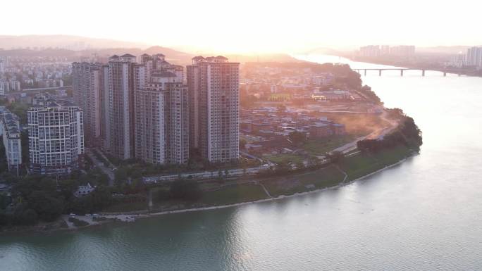 柳州城市夕阳风景