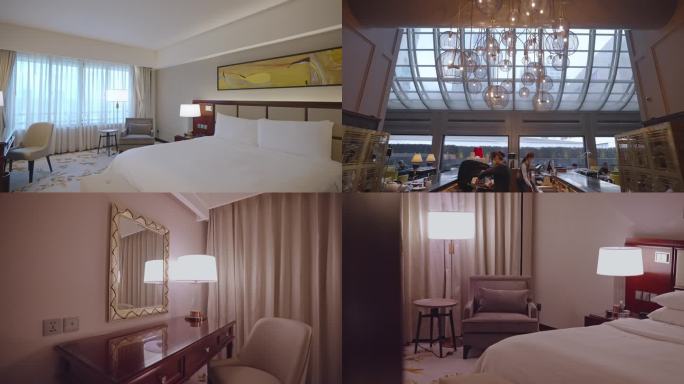 上海波特曼丽思卡尔顿酒店，房间酒廊空镜