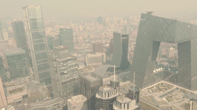 4k城市雾霾空气污染尾气环境恶化