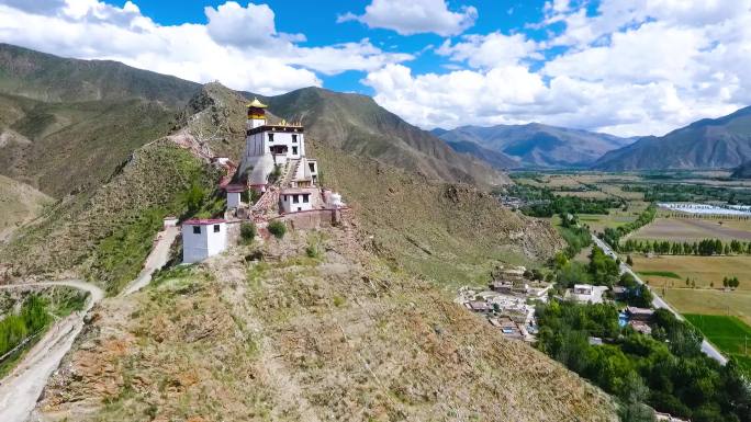 藏族 建筑 藏族建筑 航拍 色拉寺