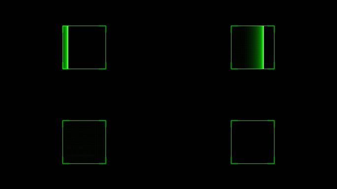 4K绿色二维码扫描左到右