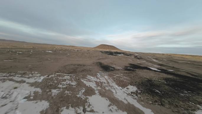 航拍穿越机内蒙古乌兰察布火山
