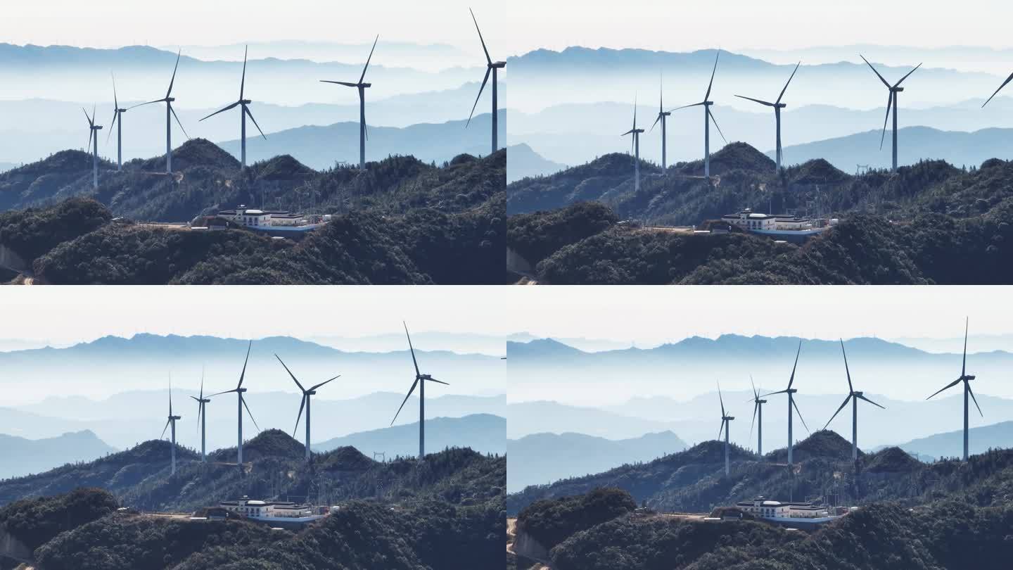 风力发电厂航拍